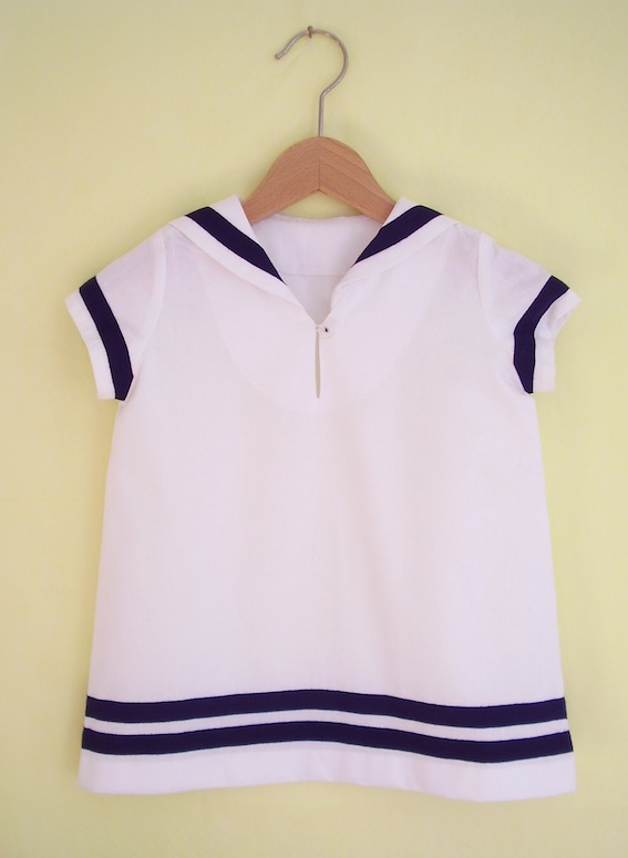 KLEID BABY DAYLIE, weiß-blau