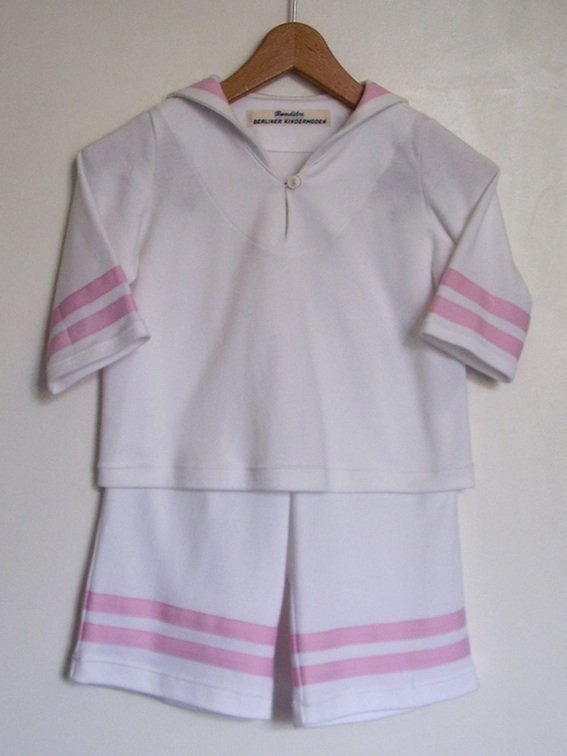 BABY-ANZUG AHOI, weiß-rosa